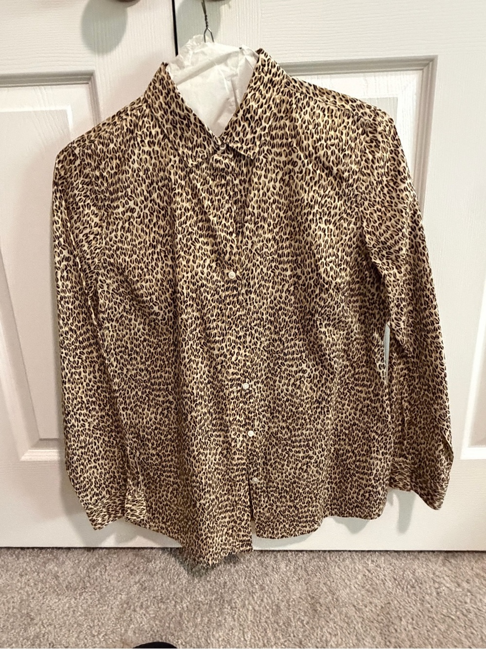Womens Leopard print j McLaughlin medium button down